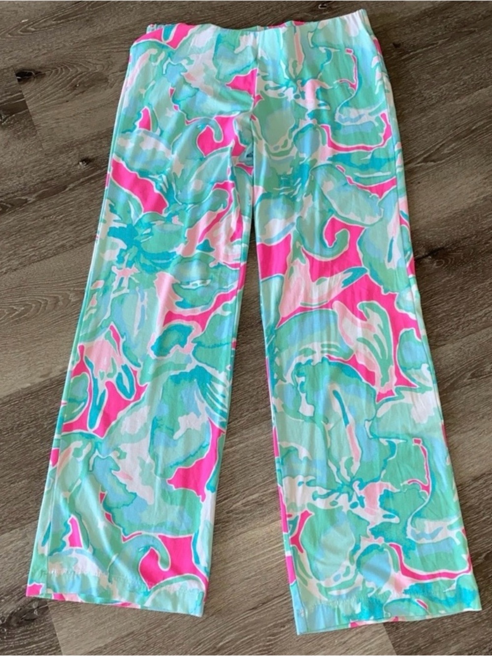 Lilly Pulitzer Georgia May Pink Sands Wide Leg Palazzo Size Medium